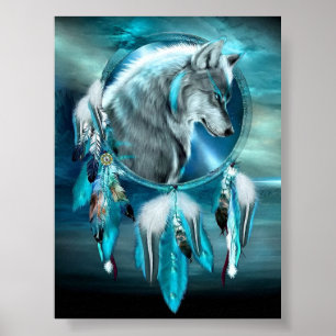 Tiere Stickereien Diamantbesatzkits Wolf Poster