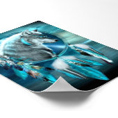 Tiere Stickereien Diamantbesatzkits Wolf Poster (Ecke)