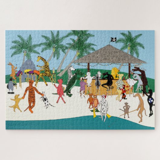 Tiere Strandparty Puzzle (Horizontal)