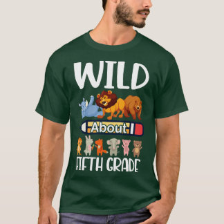 Tiere Student glücklich zurück in die Schule Wild T-Shirt