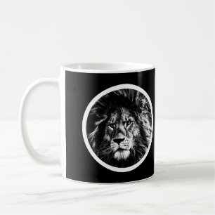 Tiere The King Pop Art Template Lion Face Kaffeetasse