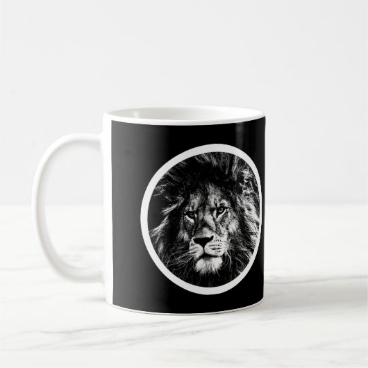 Tiere The King Pop Art Template Lion Face Kaffeetasse (Links)