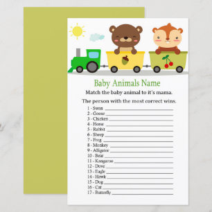 Tiere trainieren Baby Animals Name Game
