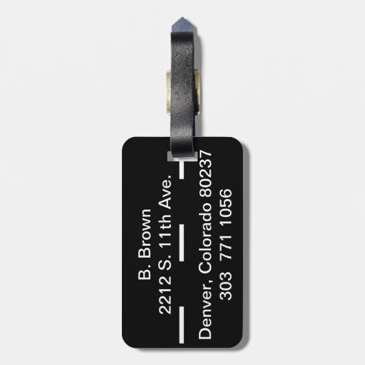 Tiere und Autos Gepäckanhänger (Rückseite vertikal)