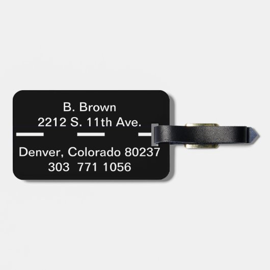 Tiere und Autos Gepäckanhänger (Rückseite horizontal)