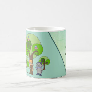 Tiere und Bäume personalisiert Kaffeetasse