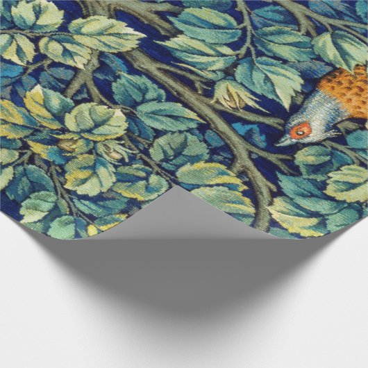 Tiere und Blume, Wald, William Morris Geschenkpapier (Ecke)