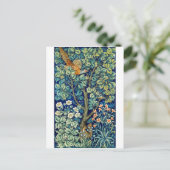 Tiere und Blume, Wald, William Morris Postkarte (Stehend Vorderseite)