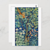 Tiere und Blume, Wald, William Morris Postkarte (Vorne/Hinten)