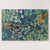 Tiere und Blume, Wald, William Morris Puzzle (Horizontal)