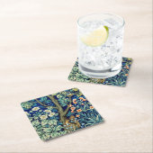 Tiere und Blume, Wald, William Morris Rechteckiger Pappuntersetzer (Vor Ort)