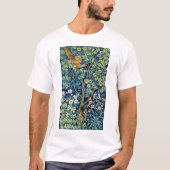 Tiere und Blume, Wald, William Morris T-Shirt (Vorderseite)