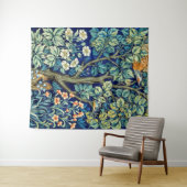 Tiere und Blume, Wald, William Morris Wandteppich (Beispiel (Horizontal))