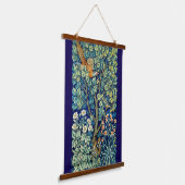 Tiere und Blume, Wald, William Morris Wandteppich Mit Holzrahmen (Gewinkelt)