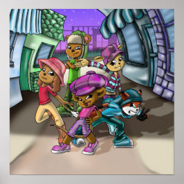 Tiere und Hennen Poster