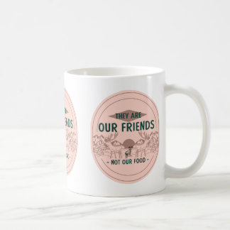 Tiere unsere Freunde nicht zu essen Funny Animal L Kaffeetasse
