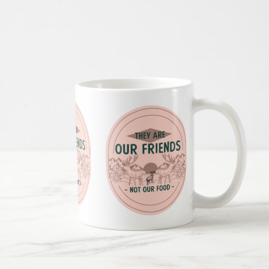 Tiere unsere Freunde nicht zu essen Funny Animal L Kaffeetasse (Rechts)