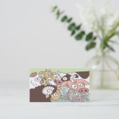 Tiere Vegetarische Visitenkarte (Stehend Vorderseite)