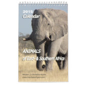 TIERE von Afrika-Kalender 2015 1-Pg. Kalender (Titelbild)