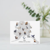 Tiere von Alaska Nordamerika Postkarte (Stehend Vorderseite)