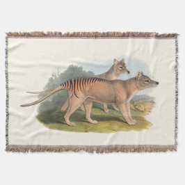 Tiere von Australien der tasmanische Tiger Decke