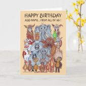 Tiere von uns allen karte (Gelbe Blume)