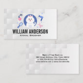 Tiere wachsen | Niedlicher Fluffy Hund Visitenkarte (Vorne/Hinten)