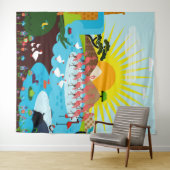 Tiere Wandteppich (Beispiel (Horizontal))