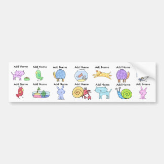 Tiere wasserdichte Sippy-Cup-Labels Autoaufkleber