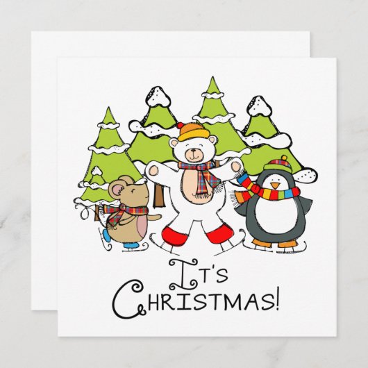 Tiere Weihnachten (Vorne/Hinten)