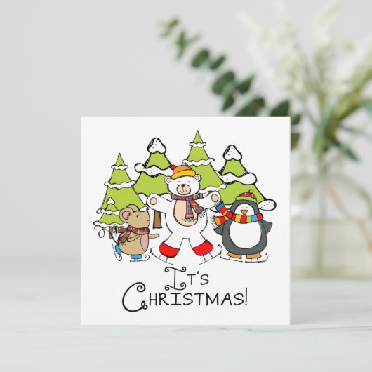 Tiere Weihnachten (Stehend Vorderseite)