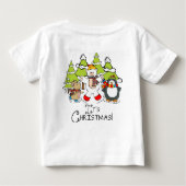 Tiere Weihnachten Baby T-shirt (Rückseite)