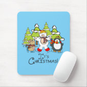 Tiere Weihnachten Mousepad (Mit Mouse)