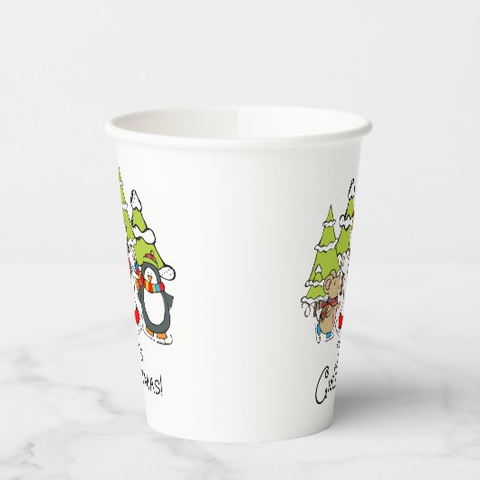 Tiere Weihnachten Pappbecher (Links)