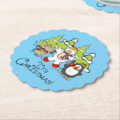 Tiere Weihnachten Untersetzer (angewinkelt)