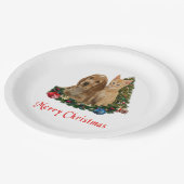 Tiere Weihnachtsgeschenke Pappteller (Schrägansicht)