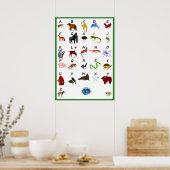 TIERE WELTWEIT ABC POSTER (Küche)
