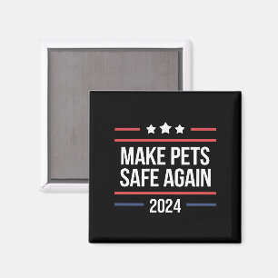 Tiere wieder sicher machen Lustige Kampagne für Ha Magnet
