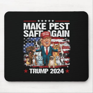 Tiere wieder sicher machen Trump Rette unsere Haus Mousepad