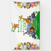 Tiere Wild One Jungle Grüne Safari Winter Banner (Vertikal)