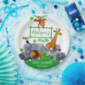 Tiere Wild One Jungle Grüne Safari Winter Pappteller (Party)