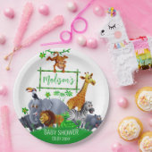 Tiere Wild One Jungle Grüne Safari Winter Pappteller (Party)