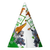 Tiere Wild One Jungle Grüne Safari Winter Partyhütchen (Rückseite)