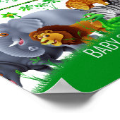 Tiere Wild One Jungle Grüne Safari Winter Poster (Ecke)