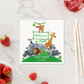 Tiere Wild One Jungle Grüne Safari Winter Serviette (Beispiel)