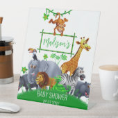 Tiere Wild One Jungle Grüne Safari Winter Sockelschild (In Situ)