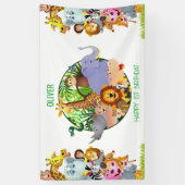 Tiere Wild-One-Jungle-Safari Für Kinder Banner (Vertikal)