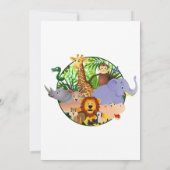 Tiere Wild-One-Jungle-Safari Für Kinder Einladung (Rückseite)