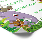 Tiere Wild-One-Jungle-Safari Für Kinder Poster (Ecke)