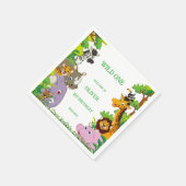 Tiere Wild-One-Jungle-Safari Für Kinder Serviette (Ecke)